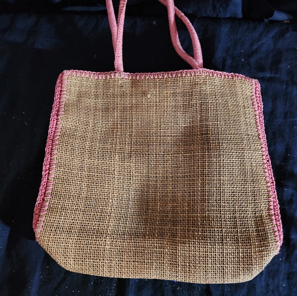 Sun and Sand Straw Beach Bag Flamingo - Picture 3 of 5